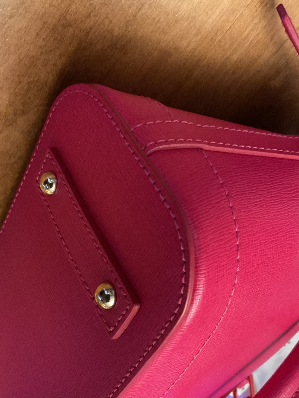 Dooney & Bourke Hot Pink Saffiano Leather Small Domed Satchel NWT - Picture 8 of 15